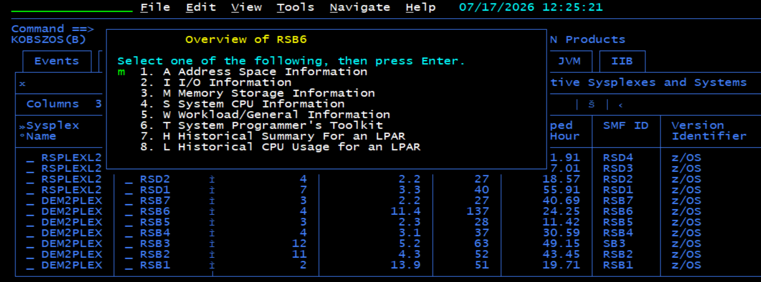 zos metric